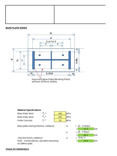 Base Plate Thickness | Column | Bending | Free 30-day Trial | Scribd