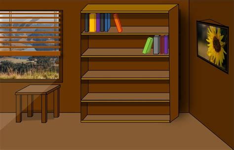 Empty Bookshelf Desktop Wallpaper