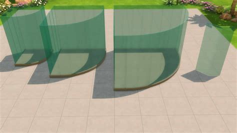 The Sims 4 Custom Content: Blue Glass Fence