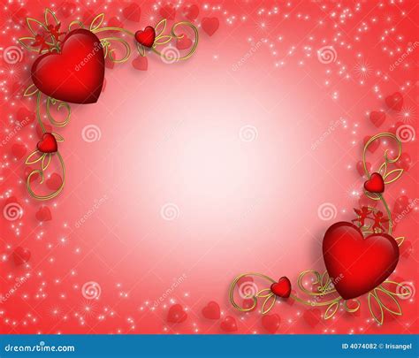 Valentines Day Card Border Or Background Stock Photography - Image: 4074082