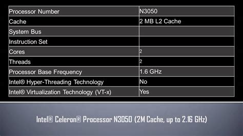 Intel® Celeron® Processor N3050 - YouTube