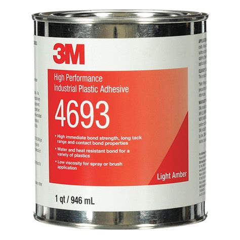 3M 4693 Industrial Plastic Adhesive,Can,1 qt - Walmart.com - Walmart.com