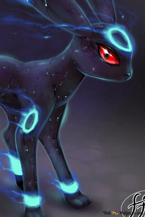 Umbreon Evolved from Eevee HD wallpaper download