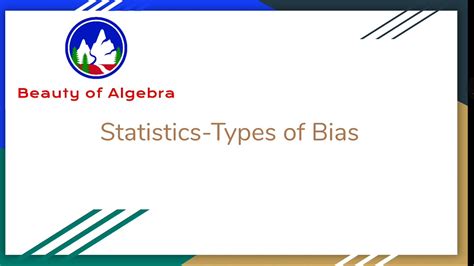 Statistics-Types of Bias - YouTube