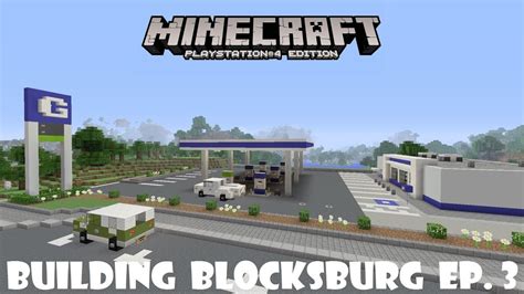 Minecraft PS4 - Building Blocksburg Episode 3: Gas Station - YouTube