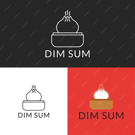 Premium Vector | Vector logo design template and emblem or badge asian food dim sum minimalist logo