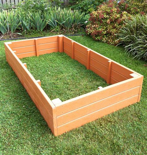 Recycled Plastic Raised Garden bed - 3' x 8' x 11" | Eartheasy.com