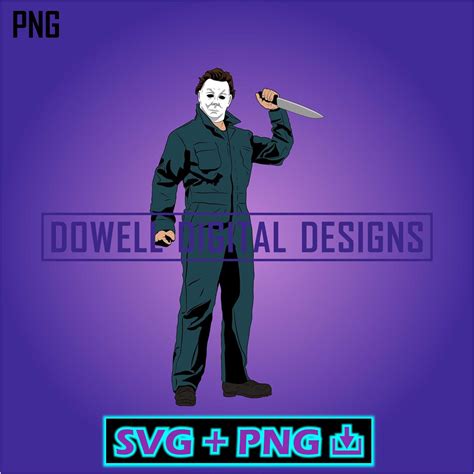 Michael Myers Halloween Horror SVG Instant Download SVG PNG Print, Cut File, Layered Svg for ...