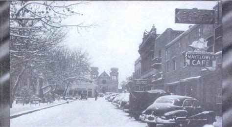 Snow Day on the Santa Fe Plaza - History in Santa Fe