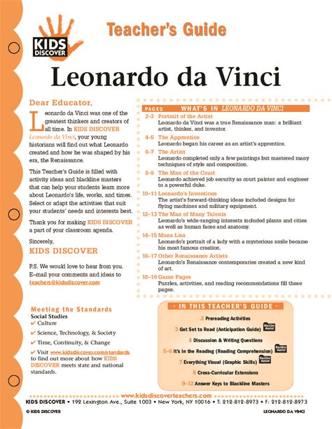 Leonardo Da Vinci Handout