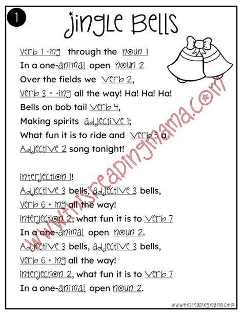 Printable Christmas Songs Mad Libs - This Reading Mama