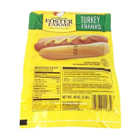 Foster Farms Turkey Franks (24 ct) Delivery or Pickup Near Me - Instacart