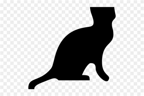 Feline Clipart Cat Shadow - Cat Silhouette, HD Png Download - 640x480 ...