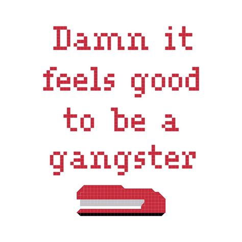 Cross Stitch Pattern Damn It Feels Good to Be a Gangster - Etsy