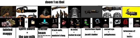 doom 1 weapons as tboi things : r/bindingofisaac