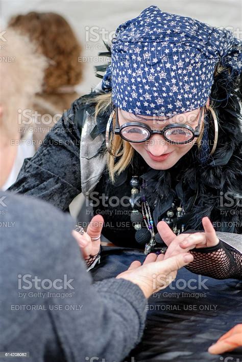 Fortune Teller Palm Reading Stock Photo - Download Image Now - Adult ...