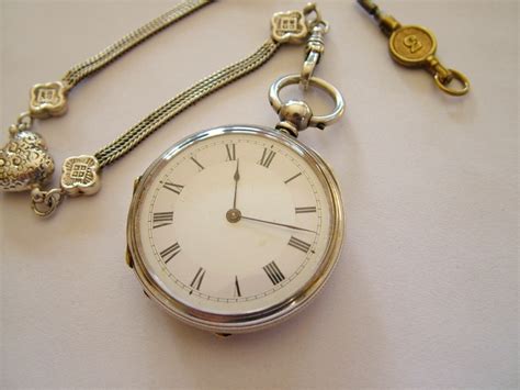 Lady's Antique Fob Watch With Later Chain | 326557 | Sellingantiques.co.uk