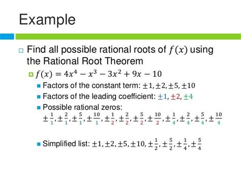 Rational Root Theorem