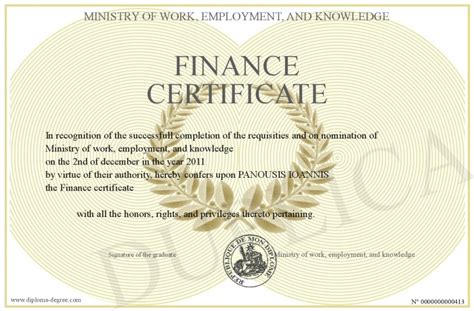 Finance-certificate