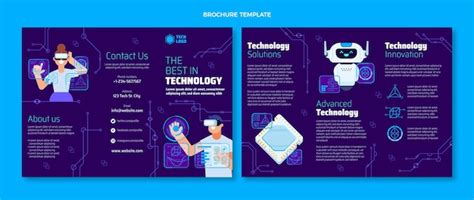 Free Vector | Flat design technology brochure template