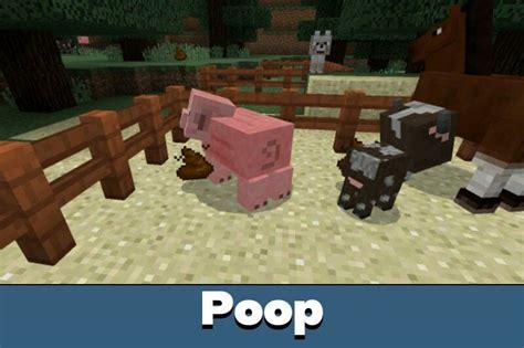 Download Poop Minecraft PE mod: unusual features