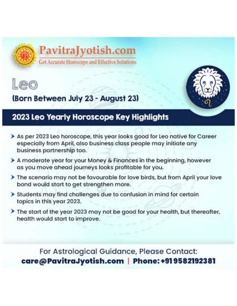 2023 Leo Yearly Horoscope Predictions | PDF