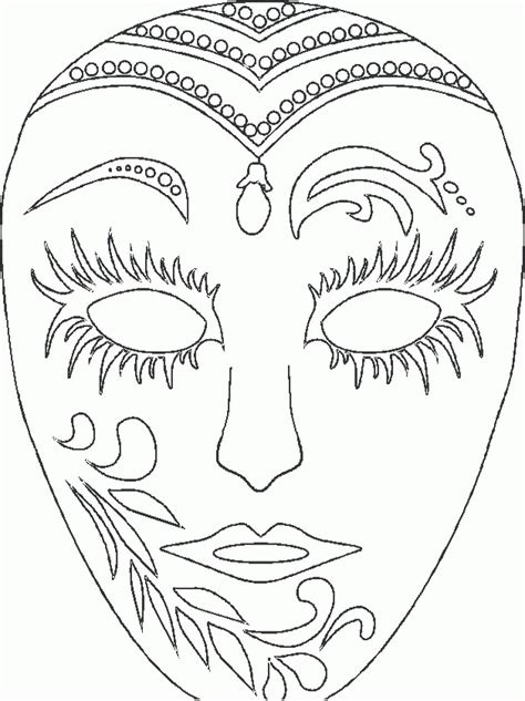 carnival mask to color - Clip Art Library