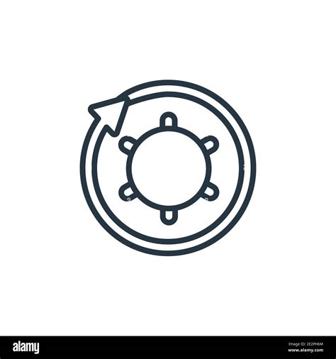 Reload symbol outline vector icon. Thin line black reload symbol icon, flat vector simple ...