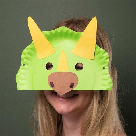 Paper Plate Dinosaur Mask | Free Craft Ideas | Baker Ross | Dinosaur crafts kids, Dinosaur ...