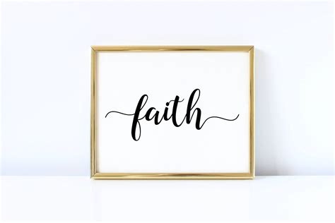 Faith Sign, Calligraphy Faith Art Print Digital Download – Crafting With My Chis