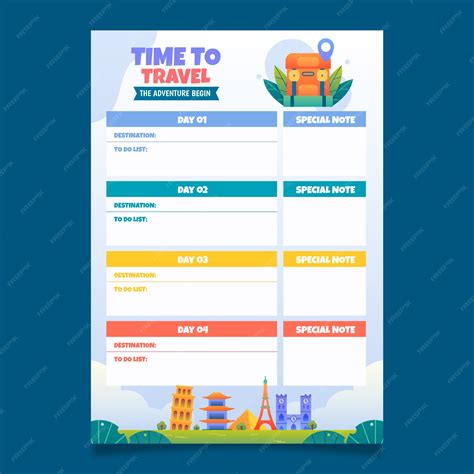 Free Travel Itinerary Templates To Edit And Print, 43% OFF