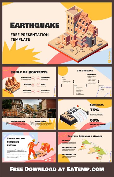 Earthquake PowerPoint Presentation Template & Google Slides Theme - EaTemp