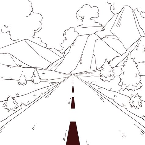 Free Vector | Hand drawn road drawing illustration