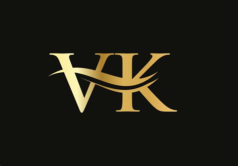 Modern VK Logo Design for business and company identity. Creative VK letter with luxury concept ...