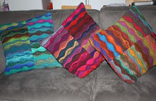 Lizard ridge cushions | Noro Kureyon. Pattern: Lizard Ridge … | Flickr