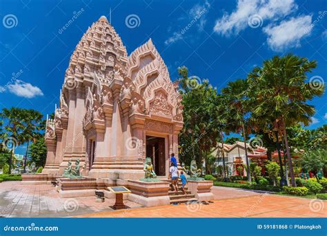 City Pillar Shrine Or San Lak Muang, Thai Buddhist Shrine In Khon Kaen ...