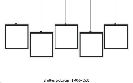 Blank Picture Frame Template Hangingvector Stock Vector (Royalty Free) 293379182 | Shutterstock