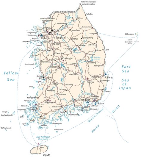 Physical Map Of Japan With Mountains And Rivers