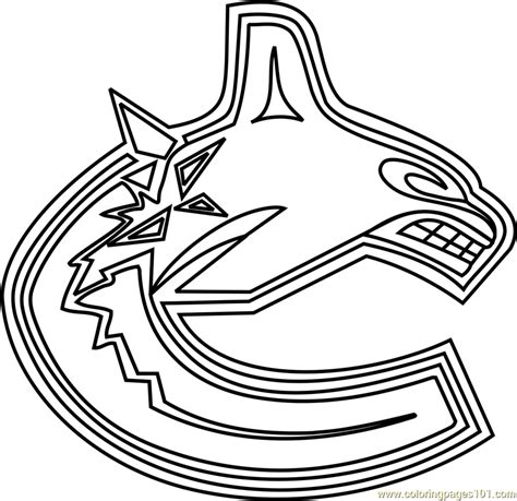 Vancouver Canucks Logo Coloring Page for Kids - Free NHL Printable ...