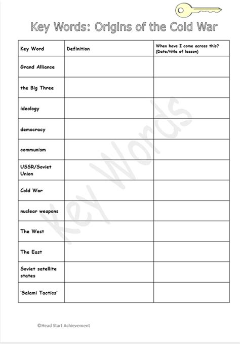 Key Words for the Cold War [FLV] | Teaching Resources