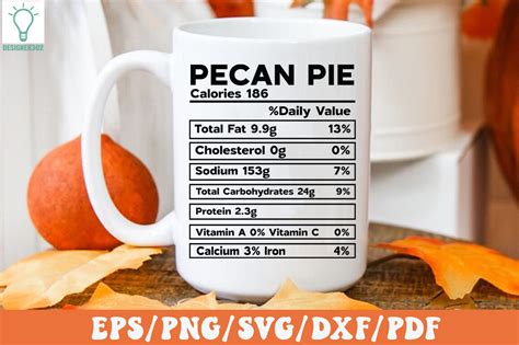 Pecan Pie Nutrition Facts SVG Illustration par Designer302 · Creative Fabrica