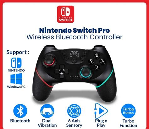 Nintendo Switch Pro Wireless Controller for Switch Console Bluetooth ...