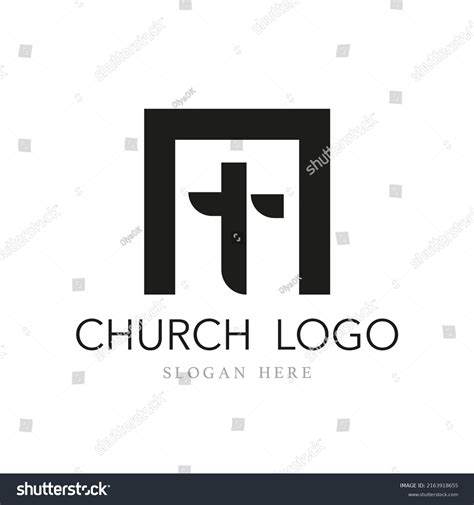 Church Logo Cross Design Vector Illustration Stock Vector (Royalty Free ...