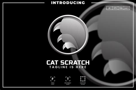 Cat Scratch Gradient Logo Template Graphic by masantocreative ...