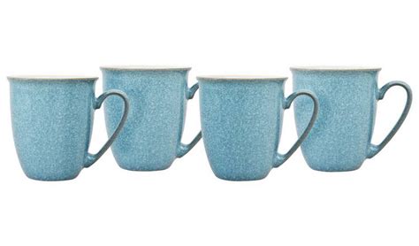 Buy Denby Elements Set of 4 Stoneware Mugs - Blue | Mugs and cups | Habitat