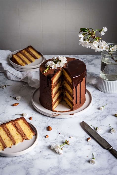 Marzipan Cake with Chocolate Buttercream - The Floured Table