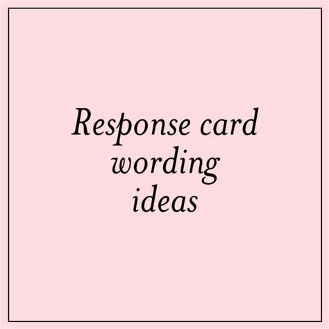 Creative Response Card Wording Ideas – Mospens Studio