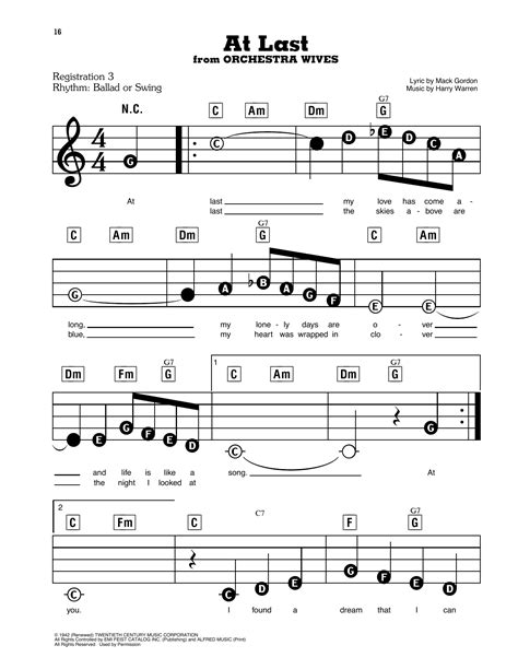 Etta James At Last Guitar Chords