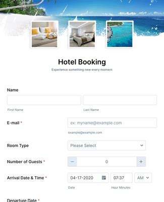 Hotel Booking Form Template | Jotform