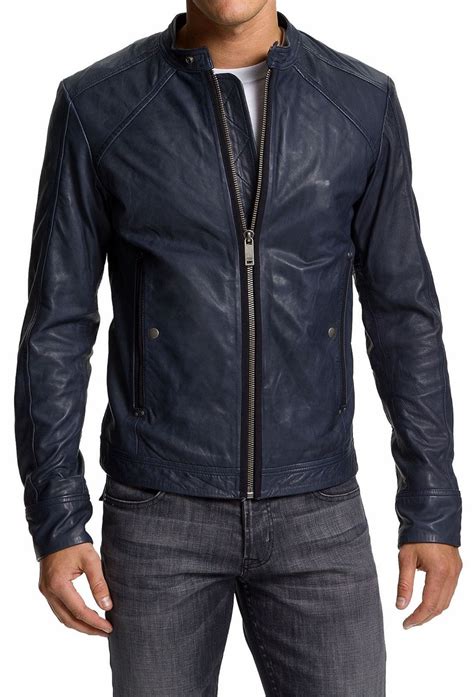 Men Navy blue biker jacket, Mens leather jacket, blue Leather jackets for men on Storenvy